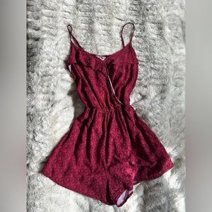 💓 Hollister red medium romper jumpsuit classy